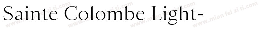 Sainte Colombe Light字体转换